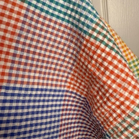 Eddie Bauer Blue and Pink Casual Button Down Vintage Shirt Size Large GUC - Picture 5 of 5